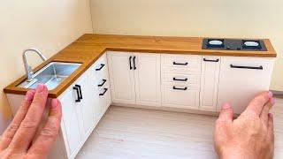 Miniature kitchen set installation ASMR Re-ment collection