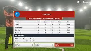 Live Cricket Match | Timeout vs JD 7 | 23-Nov-24 03:34 AM 8 | Headlight Cricket Tournament-Breeze T