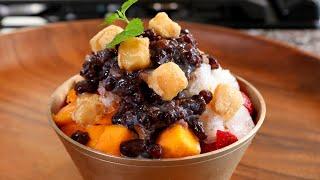 Korean shaved ice (Patbingsu: 팥빙수)