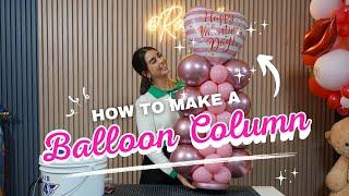 How to make a Balloon Column with no helium. How to make a balloon tower / Column. DIY Balloon arch