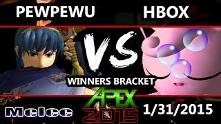 Apex 2015 - PewPewU (Marth) Vs. Hungrybox (Jigglypuff) - Winners Round 2 - SSBM