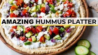 HUMMUS DIP BOARD | *Must-Make* Mediterranean Snack Plate (easy + healthy)