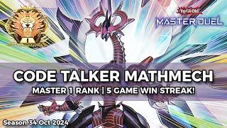 Get Rekt Tenpai! Master 1 Rank Code Talker Mathmech Deck (Oct 2024) - Yu-Gi-Oh! Master Duel