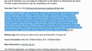 PetSmart Job Application Online