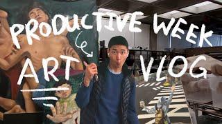 my first week back at art school ⭐️ productive studio vlog