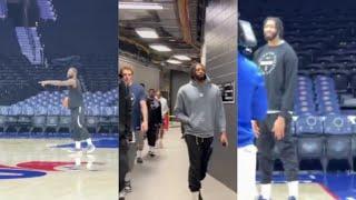 Anthony Davis and Max Christie with Dallas Mavericks halfcourt shooting after their First practice!!