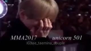 Mina Twice reaction to Taehyung Bts (MMA 2017)