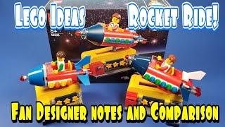 LEGO Ideas Space Rocket Ride 40335 Fan Designer Notes and Comparison Review