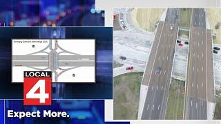 Diverging diamond style interchange opens in Metro Detroit