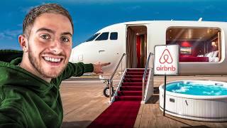 J’AI TESTÉ LES AIRBNB LES PLUS INSOLITES ! (j’ai dormi dans un jet privé de luxe mdrrrr)