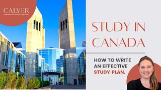 How to Write An Effective Study Plan | Study In Canada