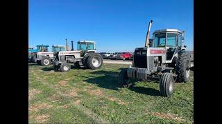 3 White Tractors Sold on Brooker Farm Retirement Auction in Mt. Pulaski, IL 12/5/24