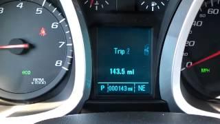 Chevy Equinox   DIC, Trip & Fuel Info Menu