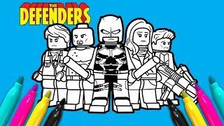 Marvel Defenders Coloring Page | LEGO Coloring Book