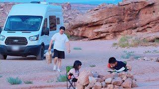 【VLOG#104】美国荒野无人区｜房车里过夜｜半夜竟传来恐怖敲门声Vanlife Camping IN USA BLM