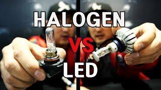 LED VS HALOGEN headlamp 광량비교 테스트 feat.기가빔