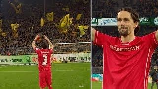 Dortmund's Yellow Wall gives Neven Subotić incredible reception on his return