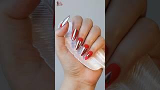 Easy Red Velvet Chrome Nail Art Design Tutorial/Ideas | Latest Nail Art | #shorts #shortvideo