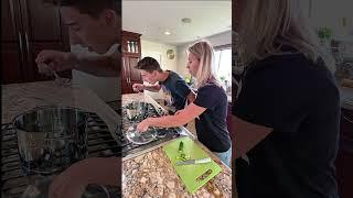 Easier than this? No way. #funny #mom #family #son #lol #cooking #short
