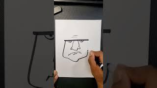 How to Draw Caricature Heavy Brow for Beginners