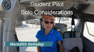 Student Pilot Solo Considerations