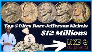 Top 5 Ultra Rare Jefferson Nickel Worth Money - Nickles Worth Money!