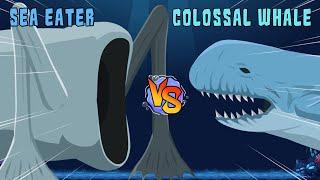 Sea Eater vs Colossal Whale | Giant Mouth Monster Animation