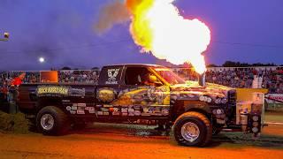 Truck Pulling 2024: Super Stock Diesel Trucks at The Pullers Championship 2024 Saturday Session.