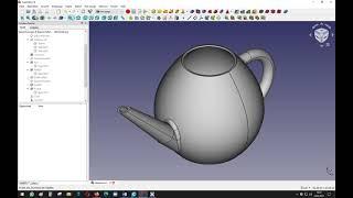 FreeCAD 0.19, Basics , Tutorial für Hohlkörper Konstruktion Gießkanne für 3D-Druck