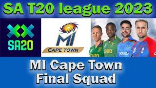 SA20 2023 MI Cape Town Final SquadSA20 Auction⭐South Africa T20 League 2023 ⭐Mini IPL  SA T20