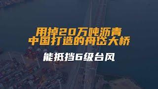 用掉20万吨沥青，中国打造的舟岱大桥，能抵挡6级台风