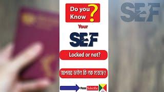 SEF ENTRY PROCESS [HD VIDEO]: HOW DO YOU CHECK YOUR SEF ENTRY IS LOCK OR NOT?