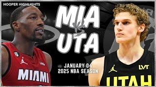 Utah Jazz vs Miami Heat Full Game Highlights | Jan 4 | 2025 NBA Season