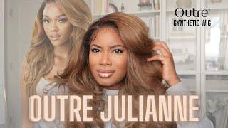 Reviewing Outre Perfect Hairline JULIANNE synthetic wig | 13 x 6 HD Lace | Lazy Wig Install