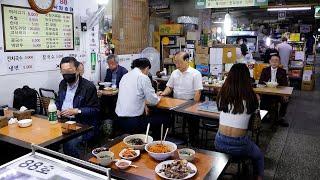 젊은 사람들도 많아! 55년 된 지하도시의 국수, 머릿고기 할머니 서울 '낙원상가' / Grandma's Noodles and Sundaes / Korean Street Food