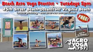 Acro Yoga on the Beach Jam - Promo Tuesdays - Acro Yoga 757