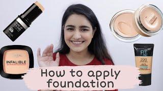 HOW TO APPLY FOUNDATION || learn makeup at home series part 3 || ANITA MALIK