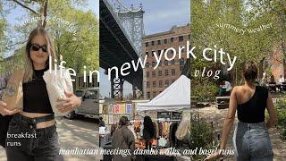 New York Vlog  Dumbo Flea, NYC Summer Ideas, Downtown Meetings, Farmers Market, Senegalese Brunch