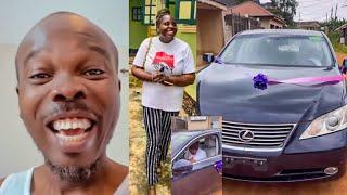 ‘This Is Beautiful’ Fans Reacts As Actor Ijebu Surprises Wife With New Car Few Days After He Unv..