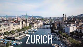 Zurich Switzerland - An Aerial View in 4K