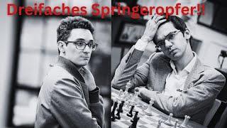 Fabiano Caruana opfert den gleichen Springer 3 Mal!