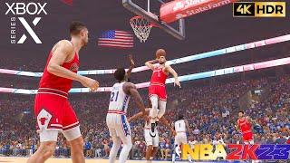 NBA 2K23 Gameplay [ XBOX SERIES X] - Chicago Bulls Vs Philadelphia 76ers [4K HDR]