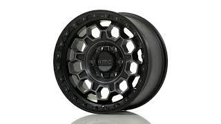 KM545 Trek Wheel by KMC Wheels - Satin Black w/ Gray Tint - 17x8 +0