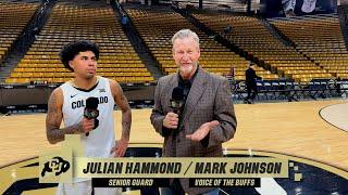 Mark Johnson and Senior Julian Hammond wrap up Senior Day and the W against TCU #gobuffs