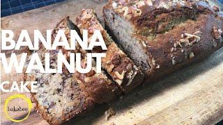 Banana Walnut loaf Cake | One-bowl cake recipe