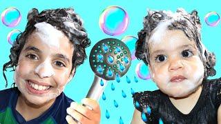 Bath Song | Sami And Amira Pretend Play Nursery Rhymes & Kids Songs - adel et sami