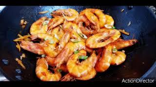 Easy to make Garlic and Ginger Shrimp/For my Daughter's birthday/Loubelle's best/#31