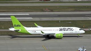 air Baltic airplanes at Zurich airport ZRH in Switzerland