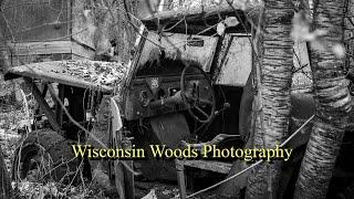 Secluded Wisconsin woods vehicle graveyard with the Pentax 645 and Kentmere 400 Pushed to 800