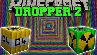 MORE EXPLOSIVES MOD VS THE DROPPER 2 - Minecraft Mods Vs Maps (Intense Explosives!)